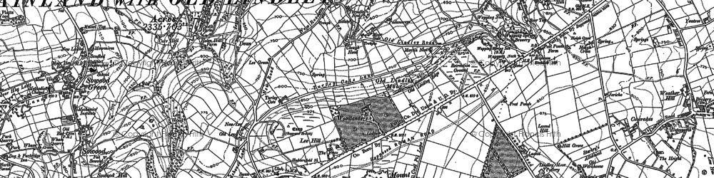 Old map of Snow Lea in 1890