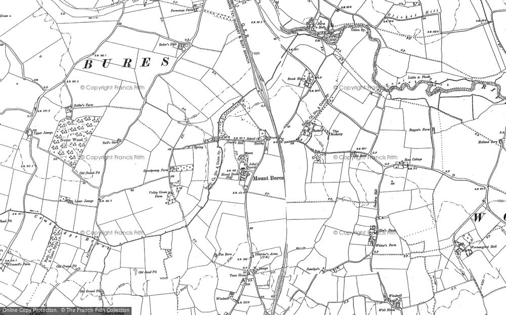 Old Map of Mount Bures, 1896 - 1902 in 1896