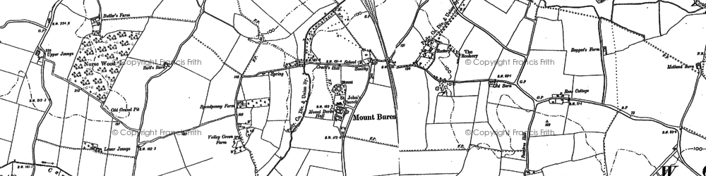 Old map of Mount Bures in 1896