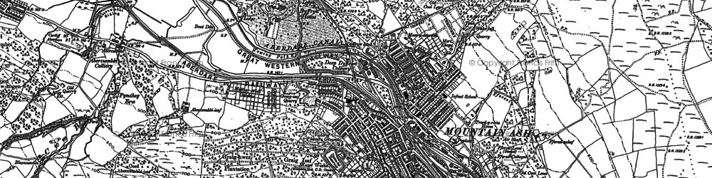 Old map of Mountain Ash in 1898