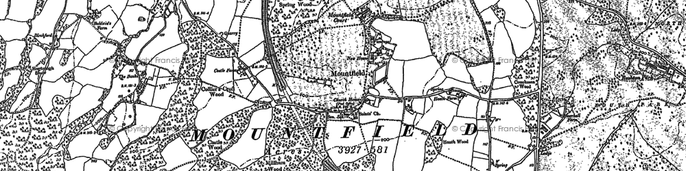 Old map of Battle Wood in 1897