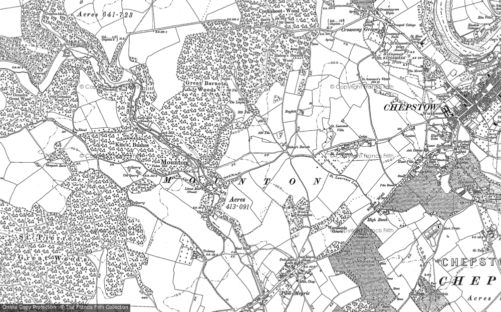 Old Map of Mounton, 1900 - 1920 in 1900