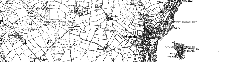 Old map of Mousehole in 1906