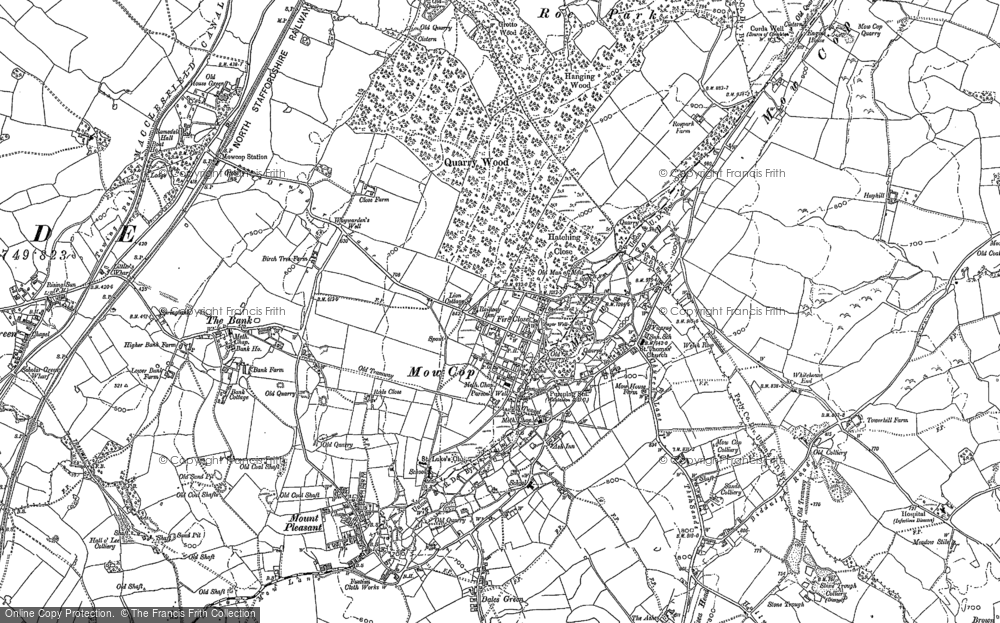 Old Map of Mow Cop, 1878 - 1898 in 1878
