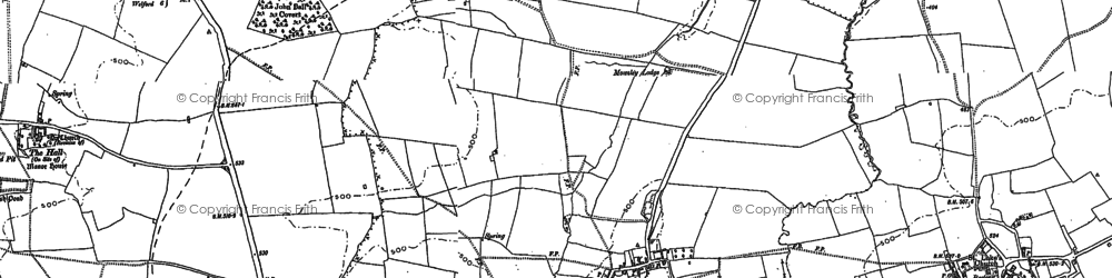 Old map of Mowsley in 1885