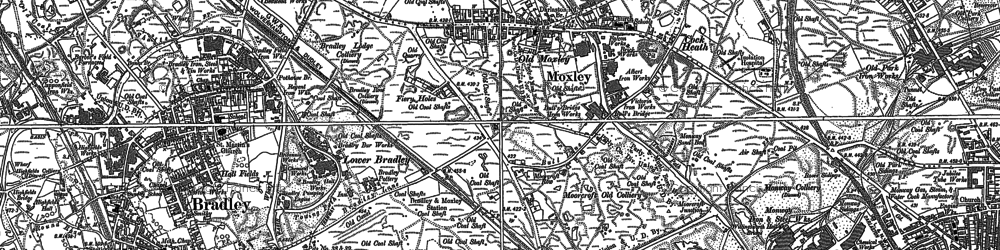 Old map of Moxley in 1885