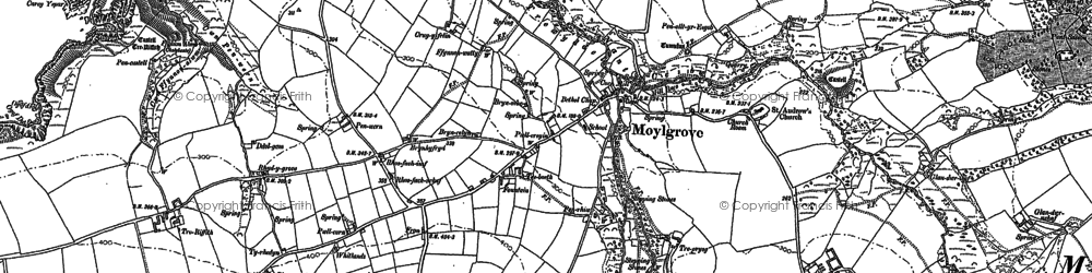 Old map of Tre-Prysg in 1904