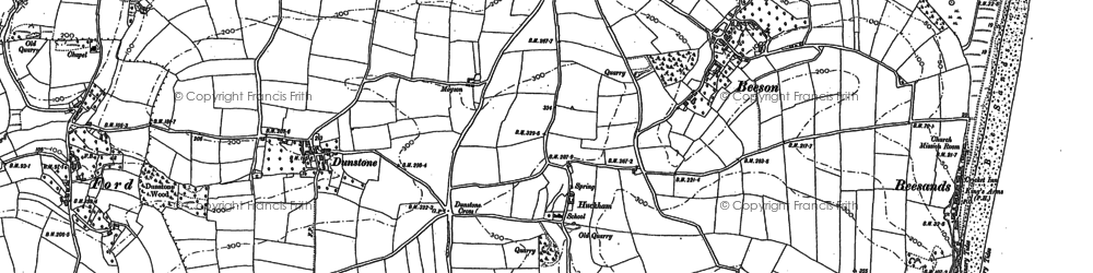Old map of Dunstone in 1905