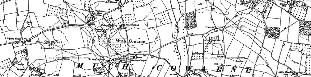Old map of Bridge End in 1885