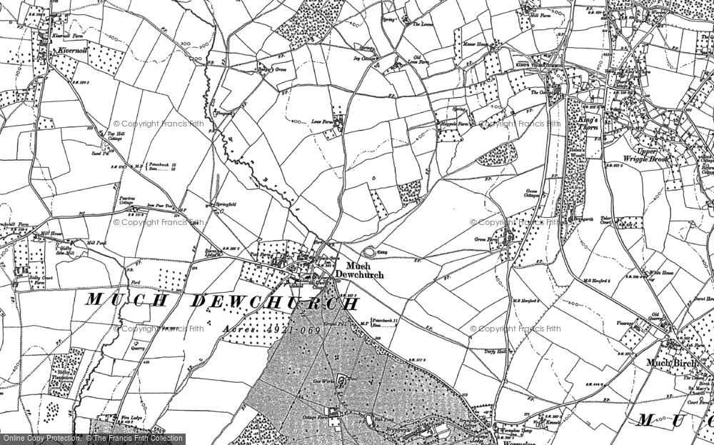 Old Map of Much Dewchurch, 1886 - 1887 in 1886