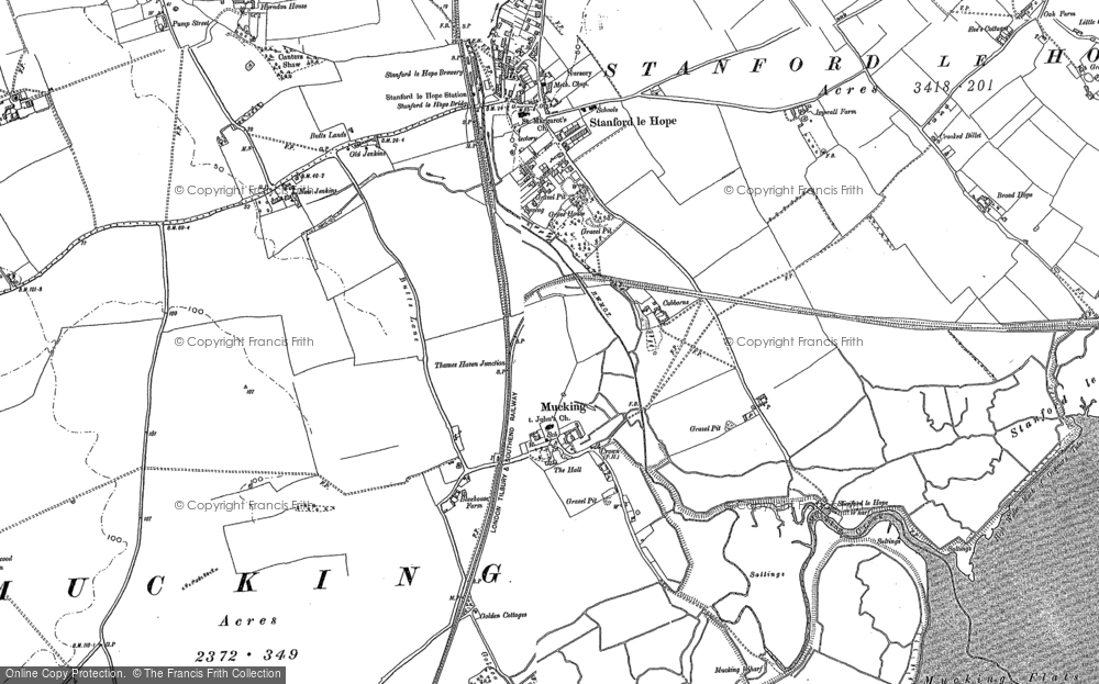 Old Map of Historic Map covering Southfields in 1895