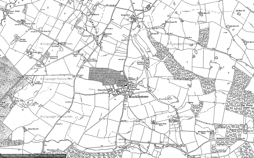 Old Map of Mucklestone, 1879 - 1900 in 1879