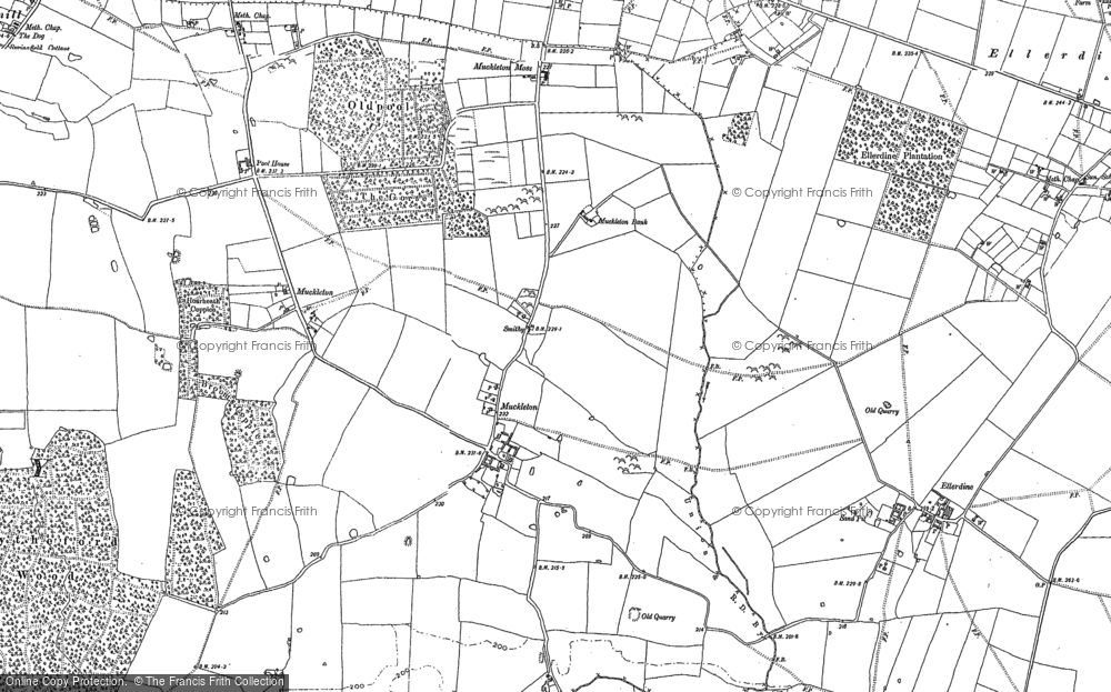 Old Map of Muckleton, 1880 in 1880