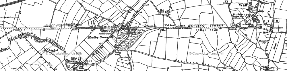 Old map of Muckley Corner in 1883