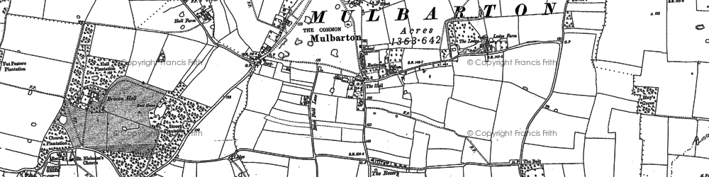 Old map of Mulbarton in 1881