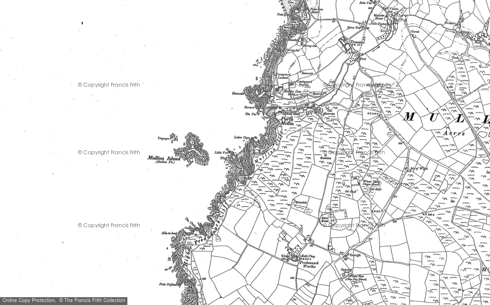 Old Map of Mullion Cove, 1906 in 1906