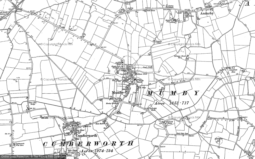 Old Map of Mumby, 1887 - 1905 in 1887