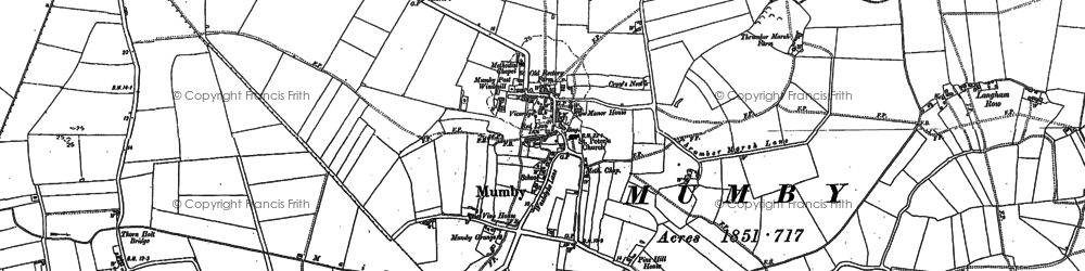 Old map of Mumby in 1887
