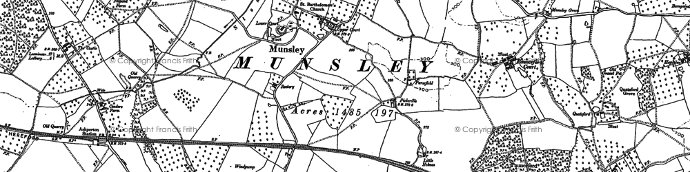 Old map of Munsley in 1886
