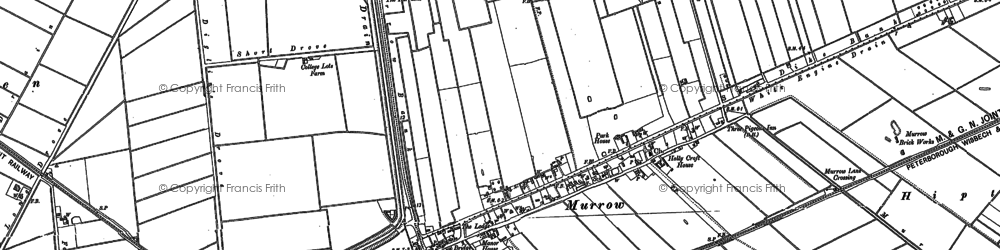 Old map of Murrow in 1886