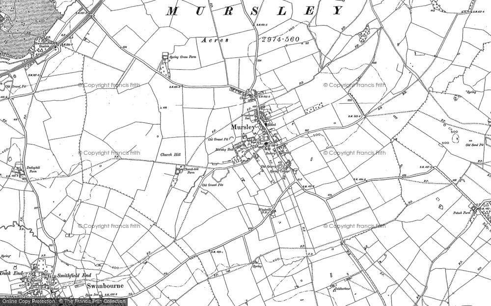 Old Map of Mursley, 1898 in 1898