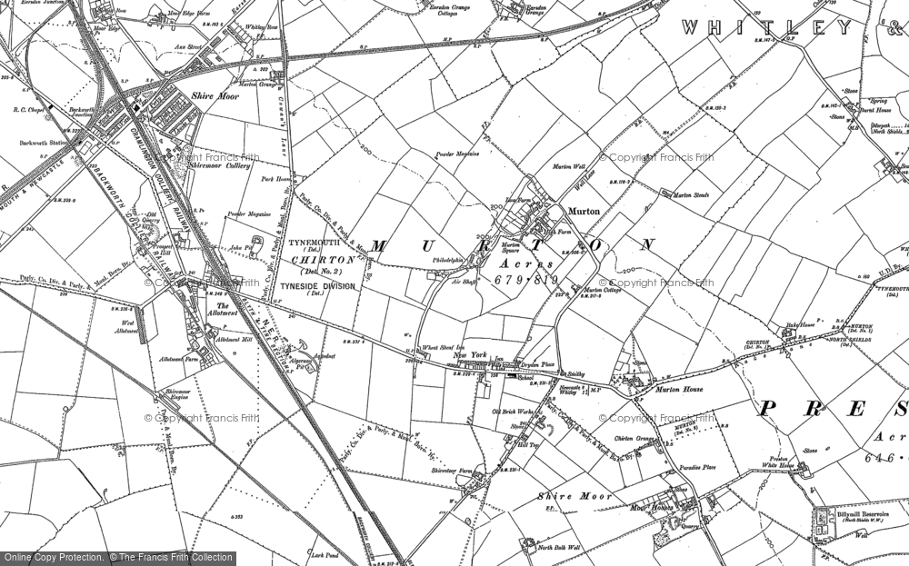 Old Map of Murton, 1895 in 1895