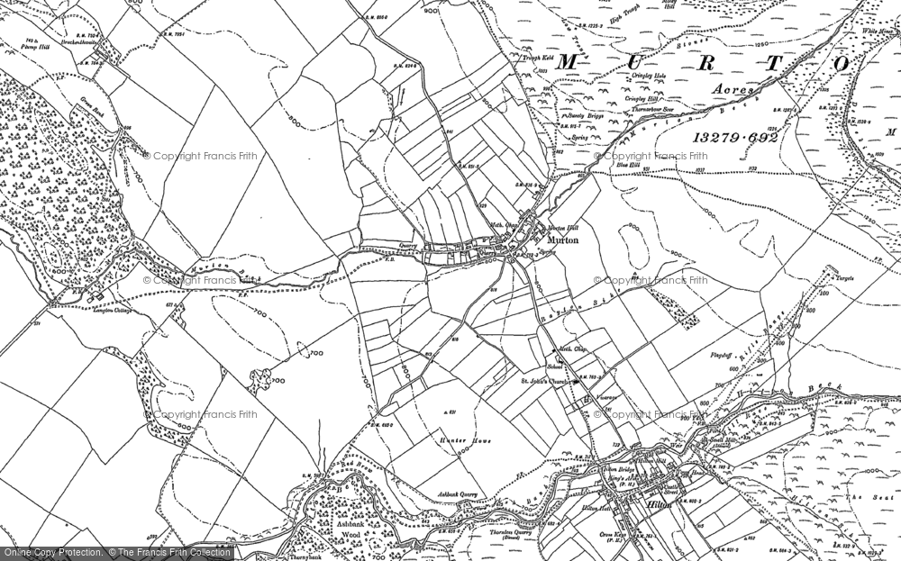 Old Map of Murton, 1897 - 1913 in 1897