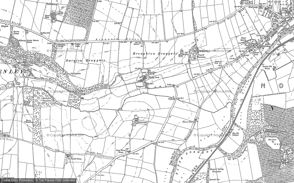 Old Map of Musley Bank, 1888 - 1890 in 1888