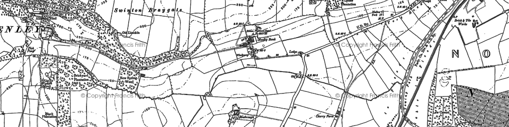 Old map of Musley Bank in 1888
