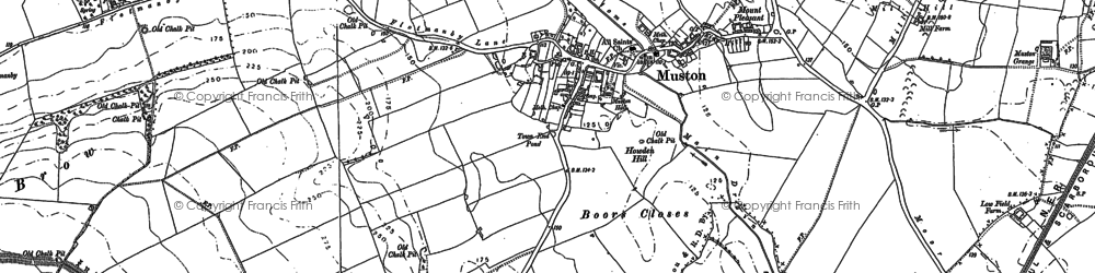 Old map of Muston in 1889