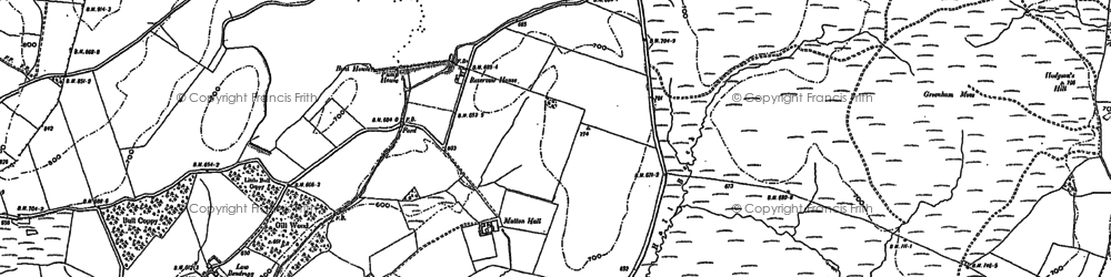 Old map of Mutton Hall in 1896