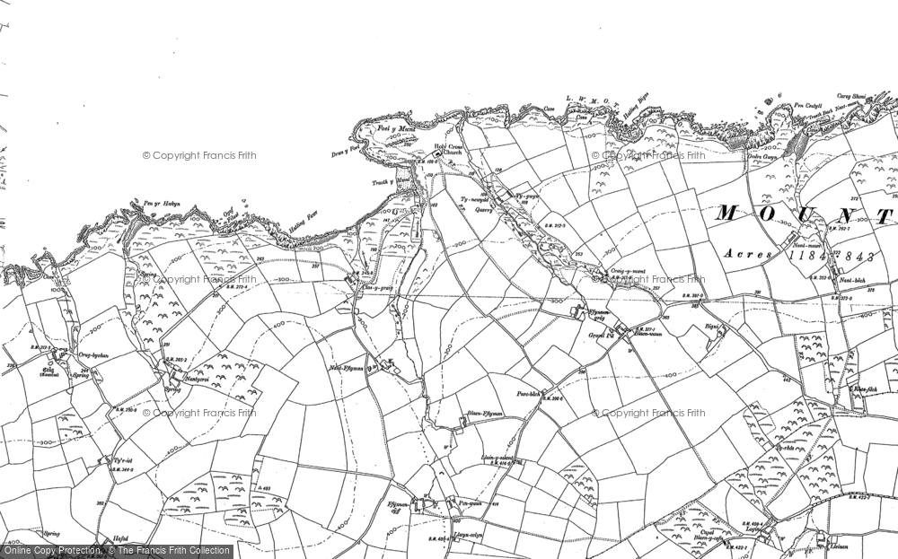 Old Map of Mwnt, 1889 - 1904 in 1889