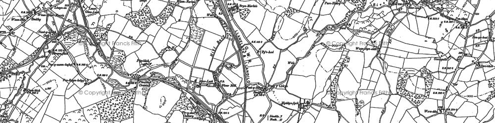 Old map of Tir-y-dail in 1898