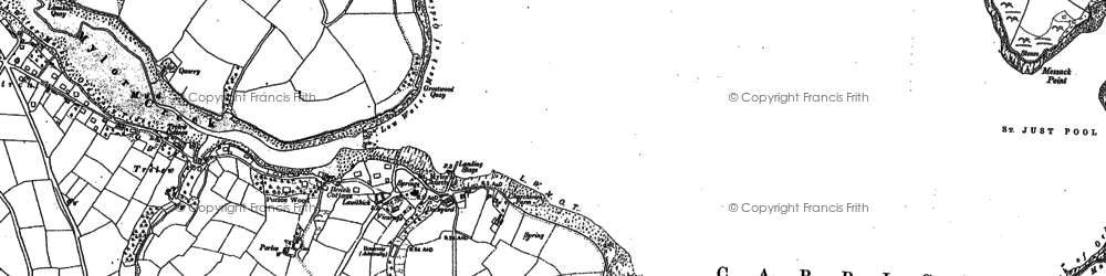 Old map of Mylor Churchtown in 1879