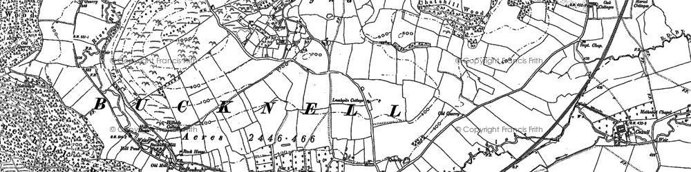 Old map of Bucknell Hill in 1887