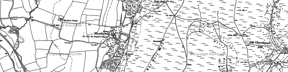 Old map of Myndtown in 1883