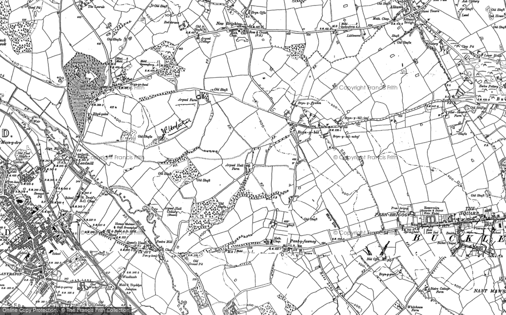 Old Map of Mynydd Isa, 1898 - 1910 in 1898