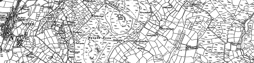 Old map of Mynydd Nefyn in 1899