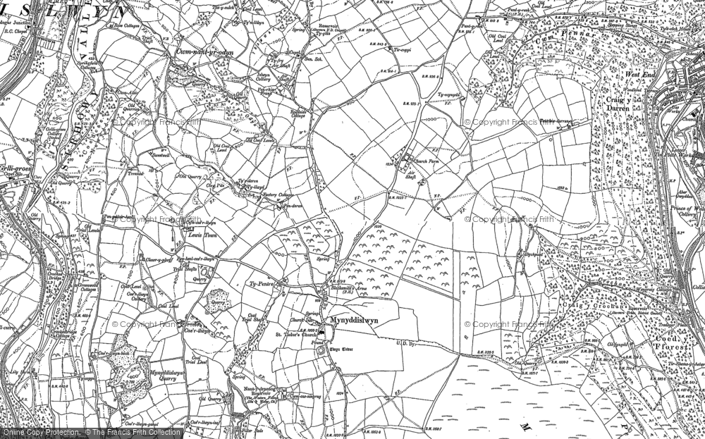Old Map of Mynyddislwyn, 1899 - 1916 in 1899