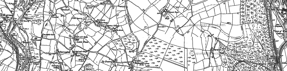 Old map of Mynyddislwyn in 1899
