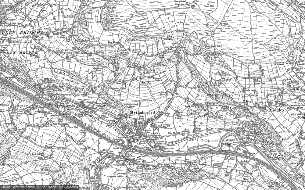 Old Map of Mytholmroyd, 1892 in 1892