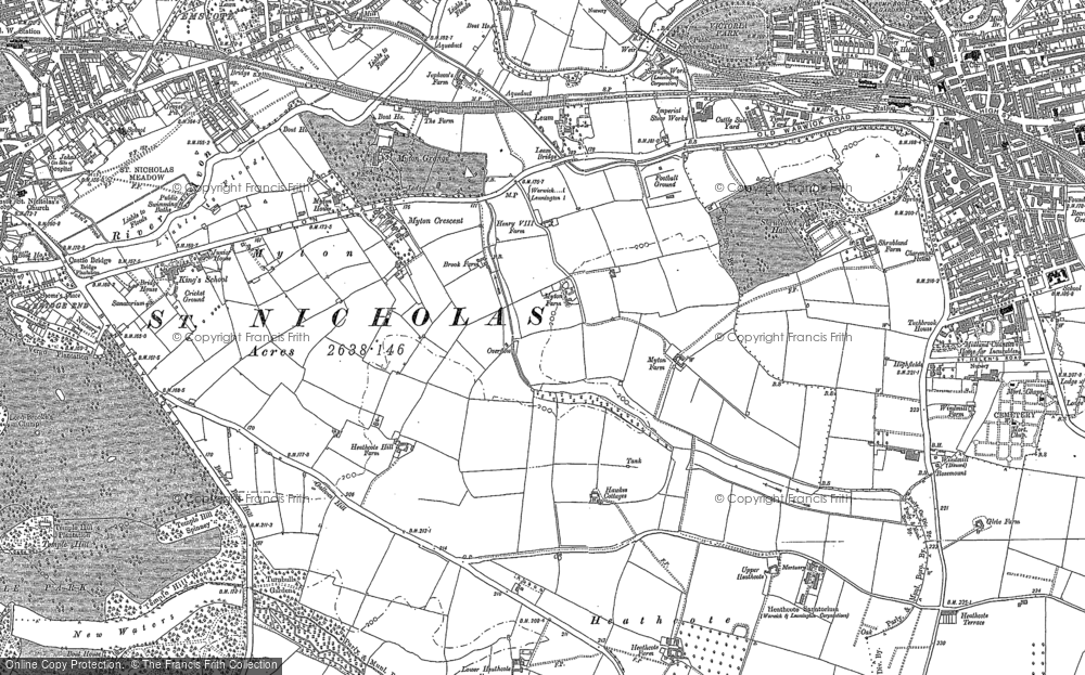 Old Map of Myton, 1885 - 1886 in 1885