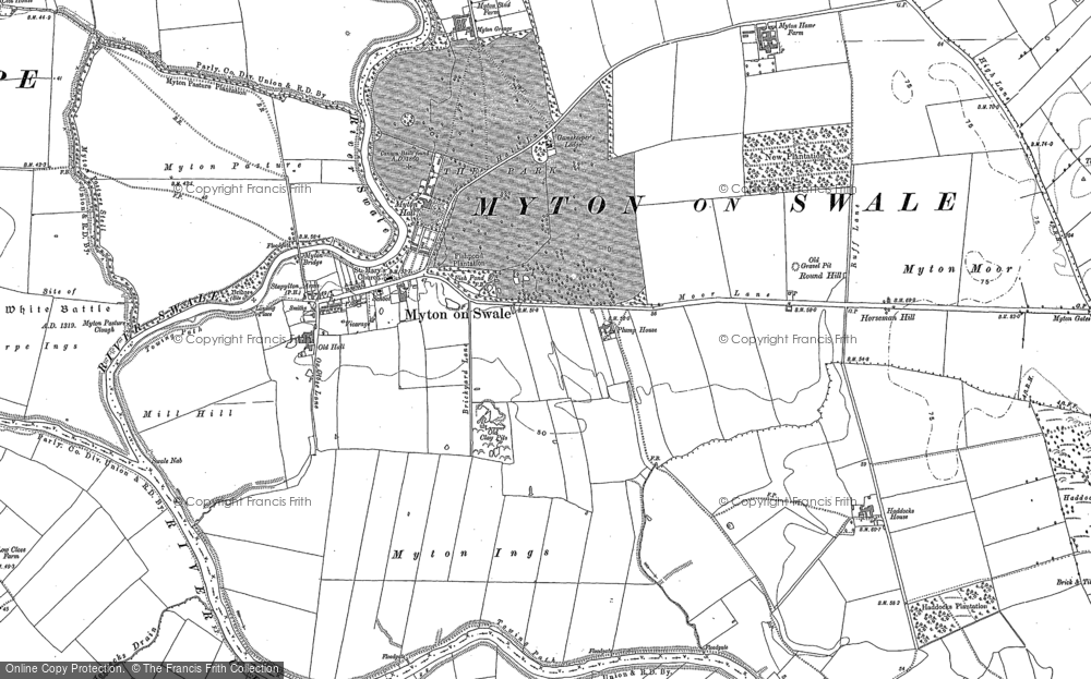 Old Map of Myton Hall, 1889 - 1892 in 1889