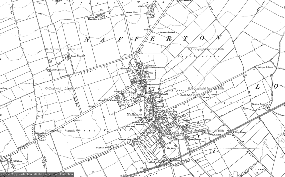 Old Map of Nafferton, 1891 in 1891