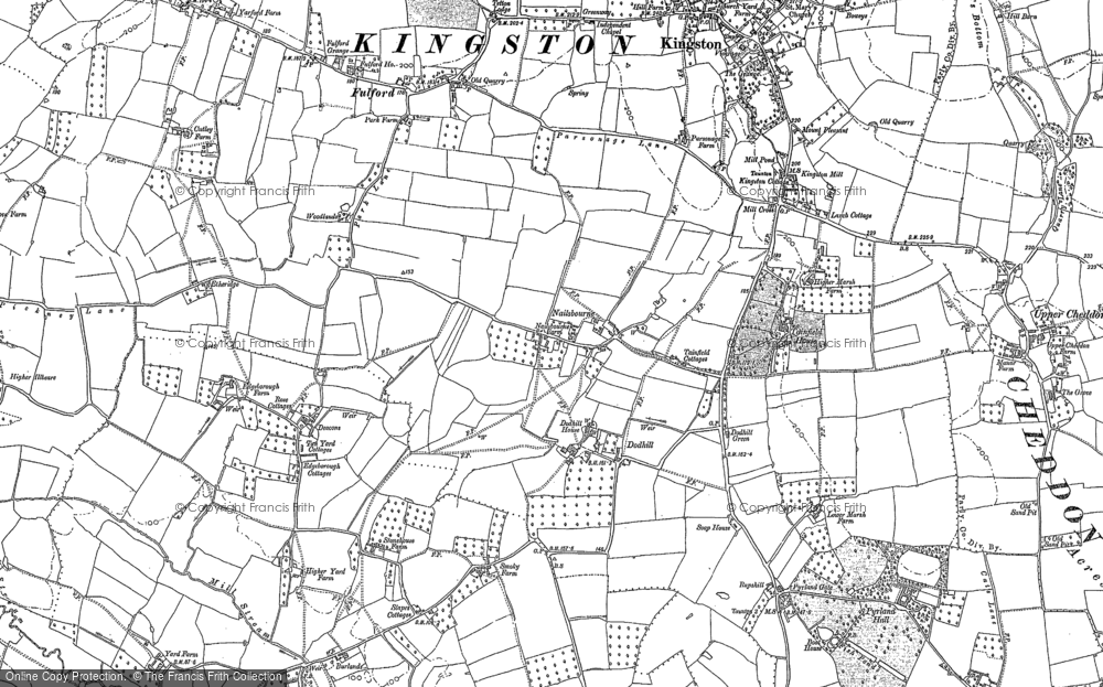 Old Map of Nailsbourne, 1887 in 1887