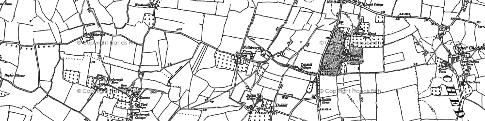 Old map of Nailsbourne in 1887