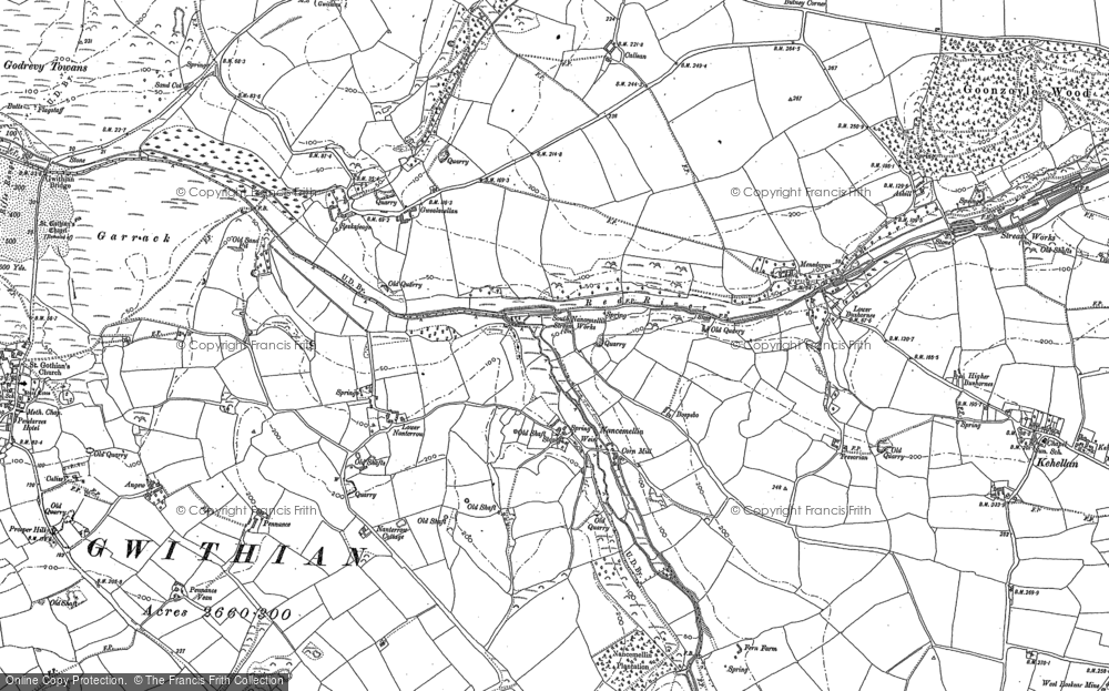 Old Map of Nancemellin, 1877 - 1906 in 1877