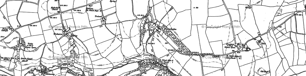Old map of Nanswhyden in 1880