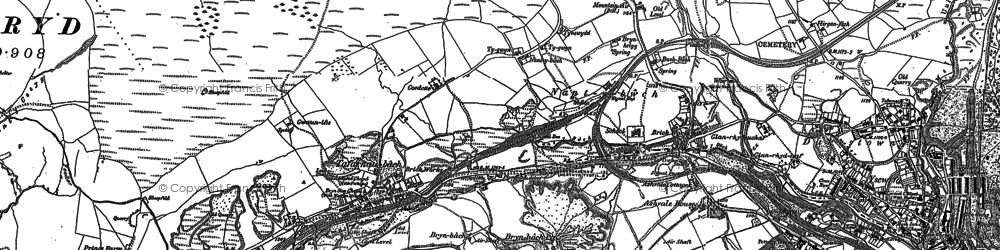 Old map of Nant-y-Bwch in 1879