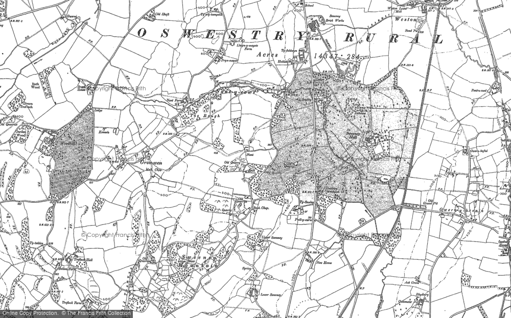 Old Map of Nant y Caws, 1874 in 1874
